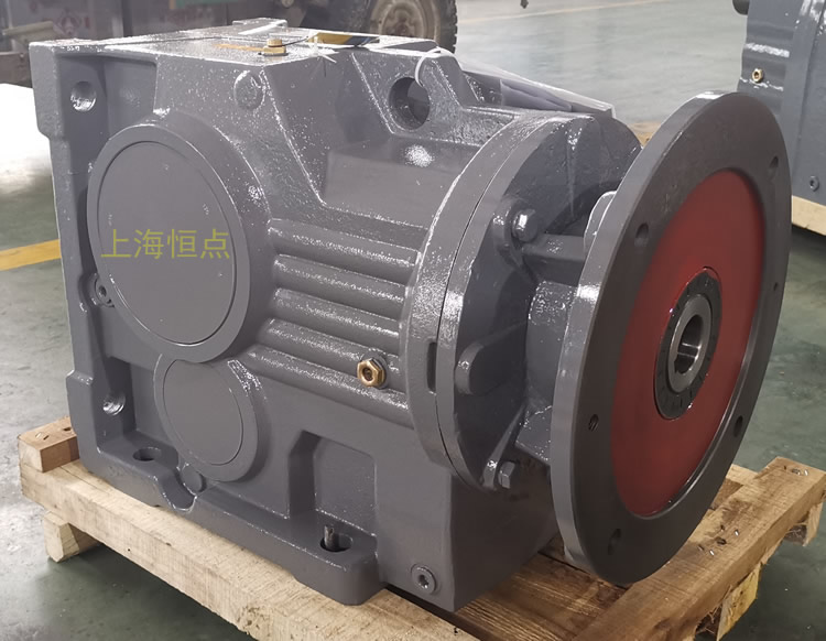 K97減速機，輸入配電機法蘭端蓋，右輸出單軸，實物圖如下