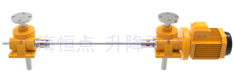 SWL系列直線型升降平台，電機直聯側放實物圖